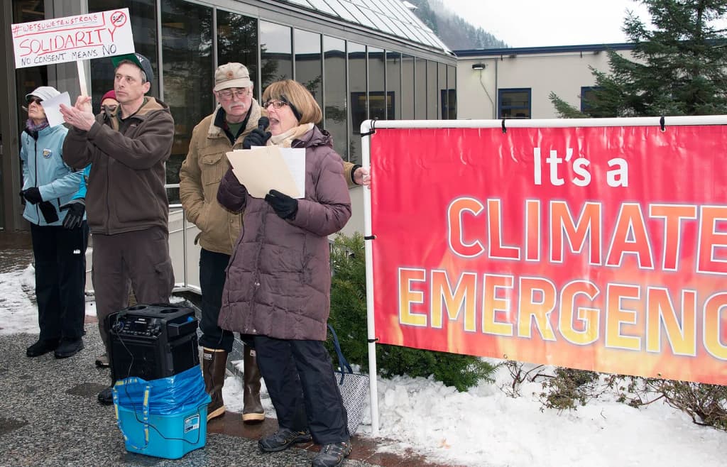 It's a Climate Emergency at the Alaska State Capital. Juneau, Alaska.