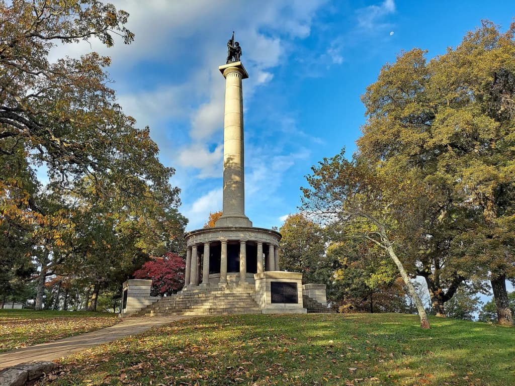 View of New York memorial in Point Park.