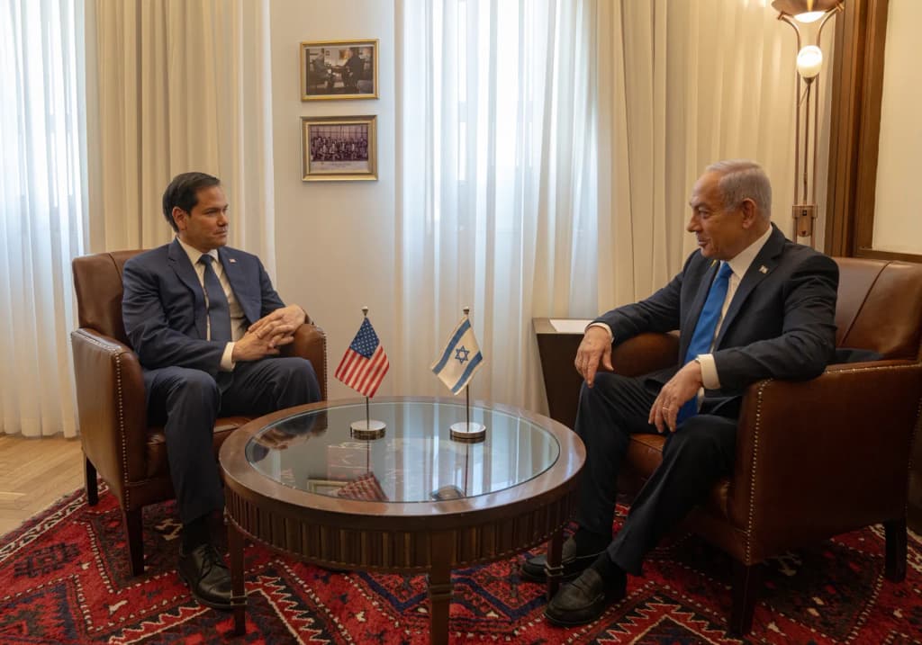 Secretary Marco Rubio meets with Israeli Prime Minister Benjamin Netanyahu in Jerusalem, Israel, February 16, 2025. (Official State Department photo by Freddie