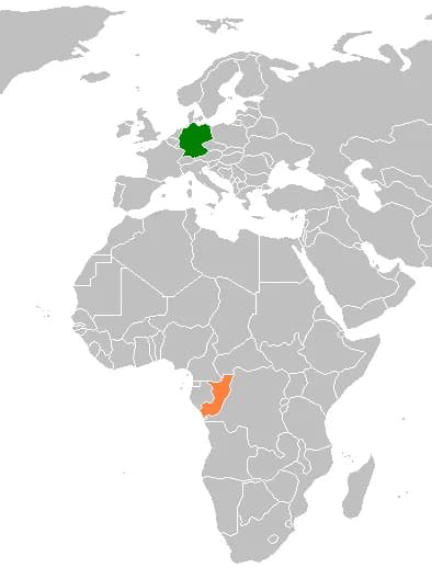 Germany-Republic of the Congo locator map