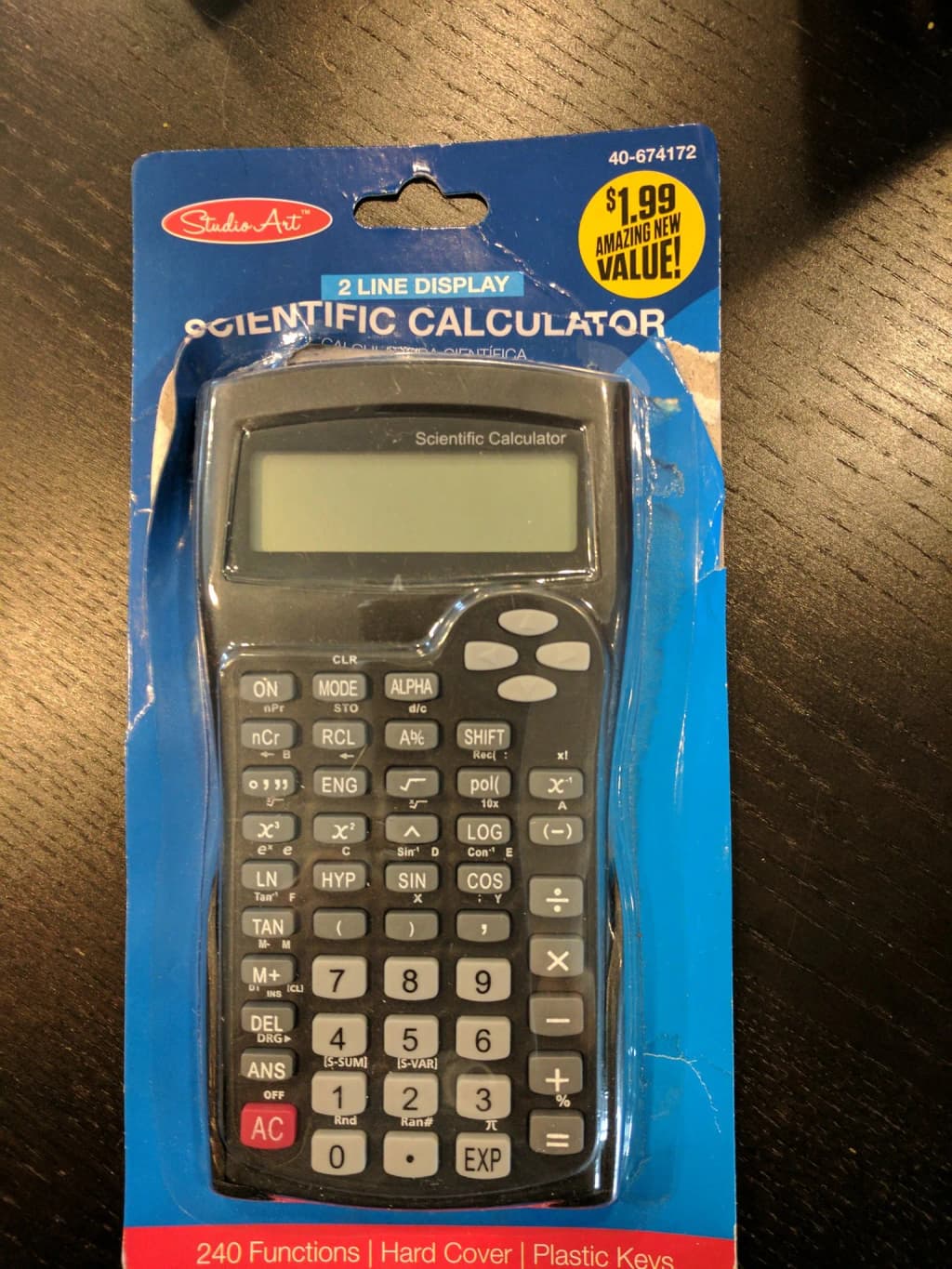 Images of a calculator with functions useful for scientific work.