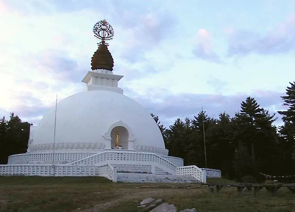 The New England Peace Pagoda in Leverett, Massachusetts