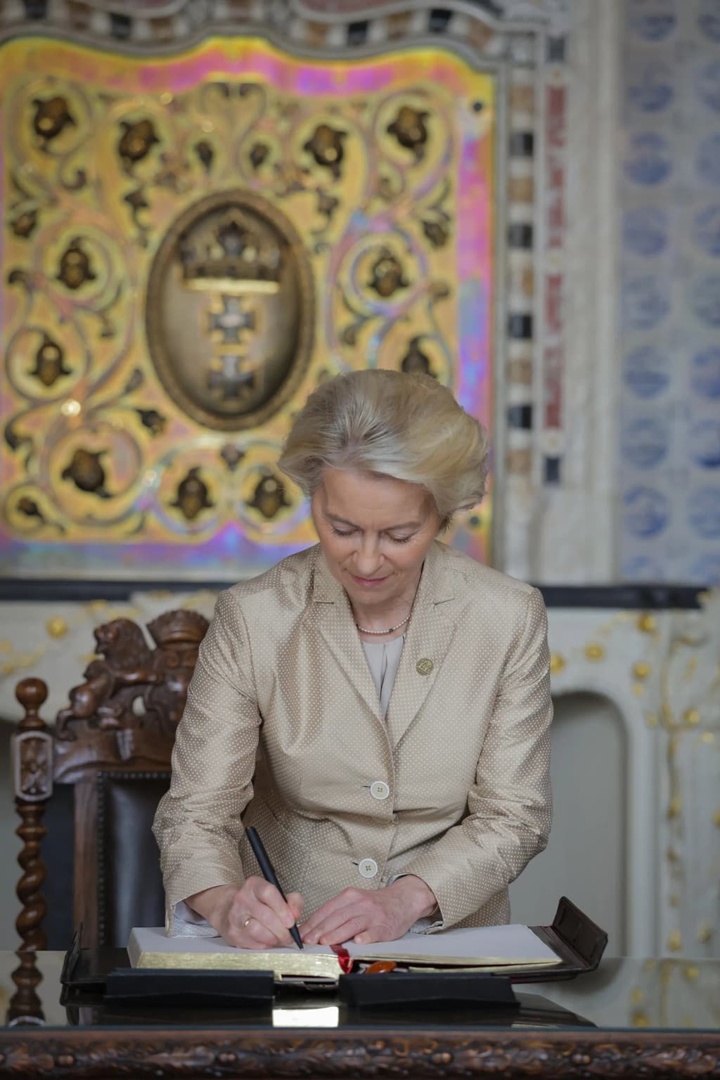 Ursula von der Leyen during the Ukraine Recovery Conference (URC 2026) in Gdańsk, Poland.