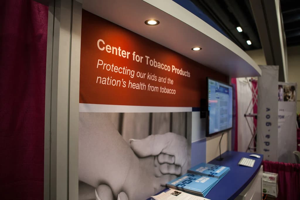 The FDA Center for Tobacco Products booth provided key information to conference attendees. For more information about the FDA Center for Tobacco Products, visi