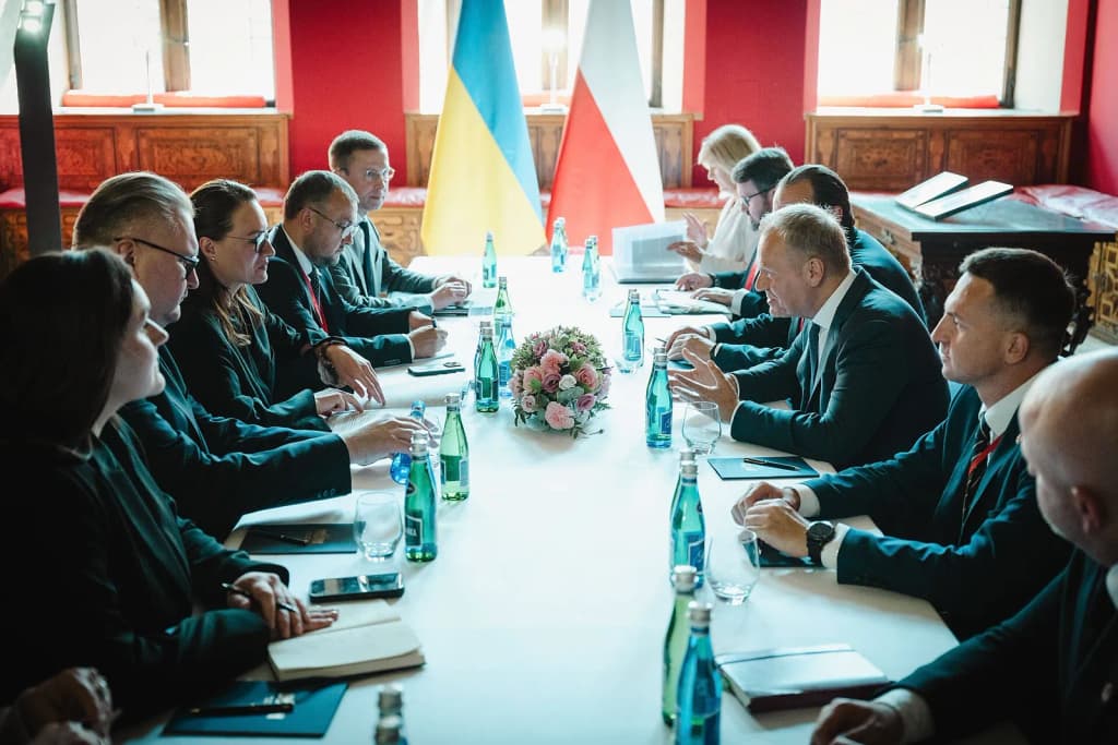 Prime Minister Yulia Svyrydenko held talks with Prime Minister of Poland Donald Tusk during URC-2026