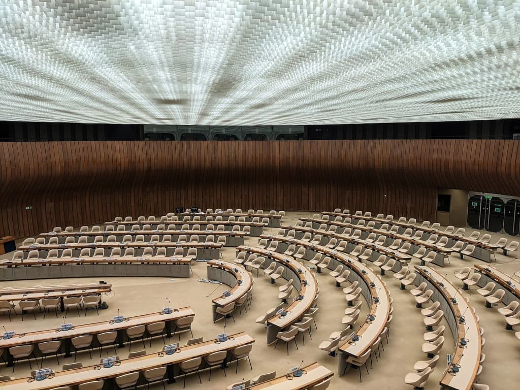 Conference room XVIII in building E at the United Nations in Geneva