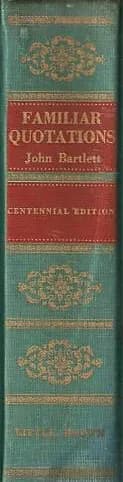 Bartlett's Familiar Quotations, spine of book
