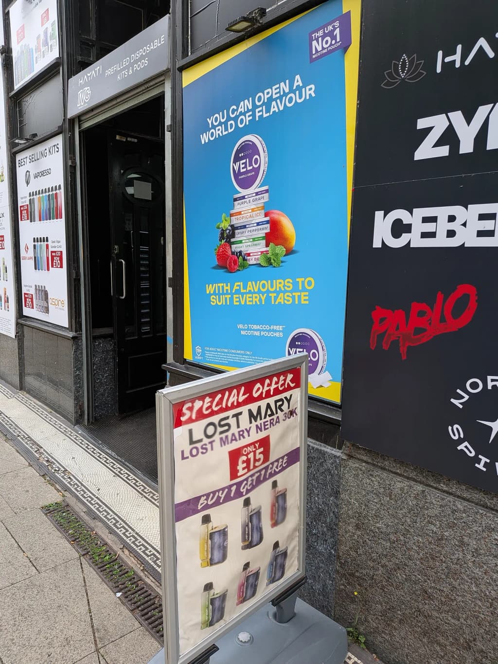 High street vape shop in Piccadilly, Manchester, England