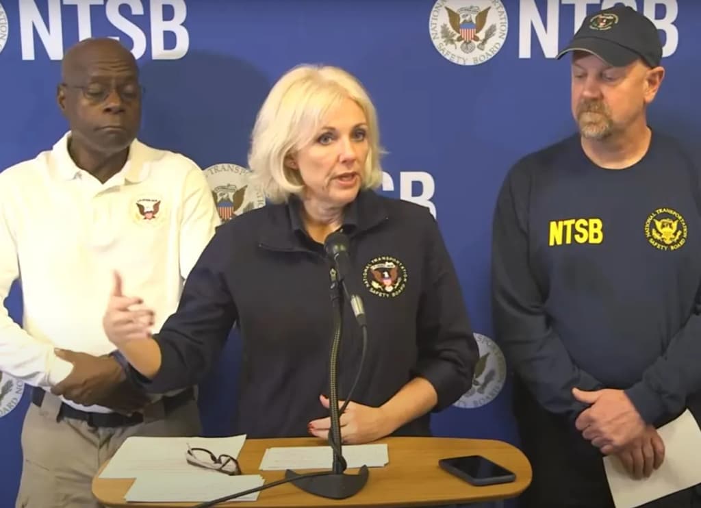 January 8, 2024: NTSB Chair Jennifer Homendy briefs the media in Portland, Oregon, on the NTSB investigation involving Alaska Airlines Flight 1282 on a Boeing 7