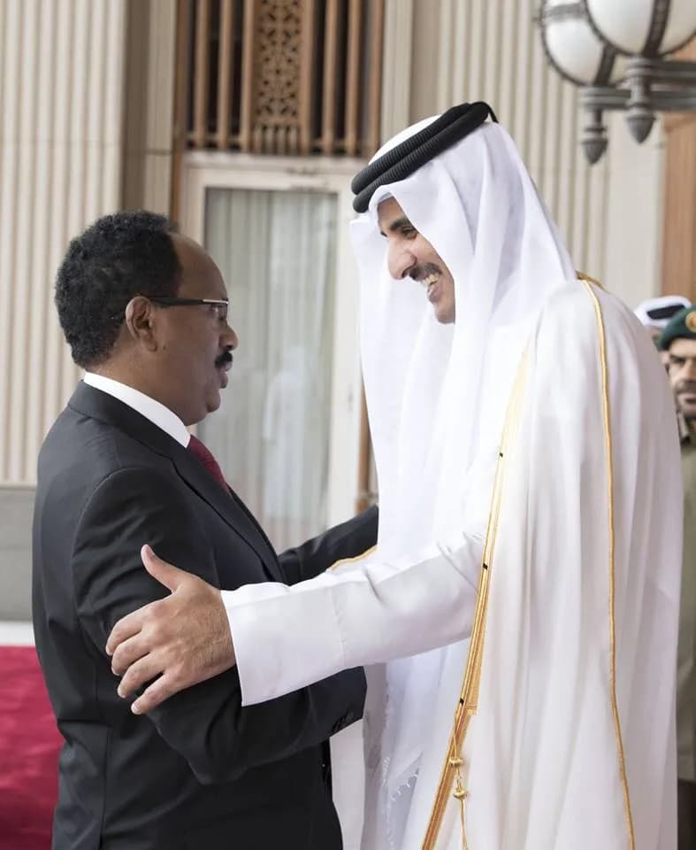 President Farmajo with the Emir of Qatar