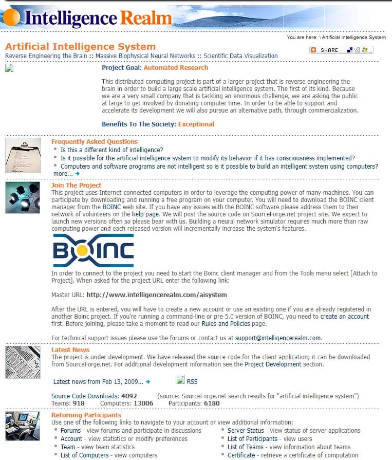 Artificial Intelligence System screenshot