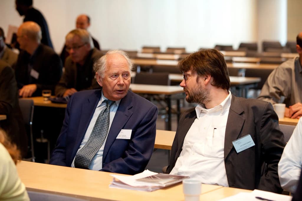 From left to right: Erik Thorbecke, Professor, Cornell University. Luc Christiaensen, Poverty Economist, World Bank WB.