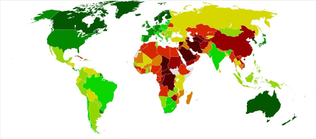 Democracy in different countries.