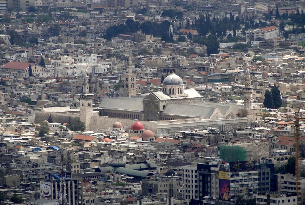 View of the Umayyad Mosque , Damascus, Syria