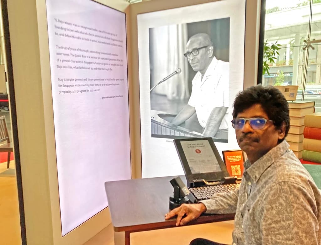 Generative AI-powered ChatBook featuring S. Rajaratnam at the National Library of Singapore. Rajkumar Kanagasingam, Founding President of the Fintech Associatio