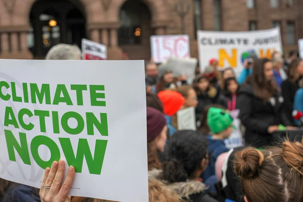 Climate action protest