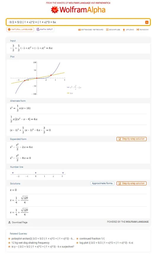 wolframalpha math input