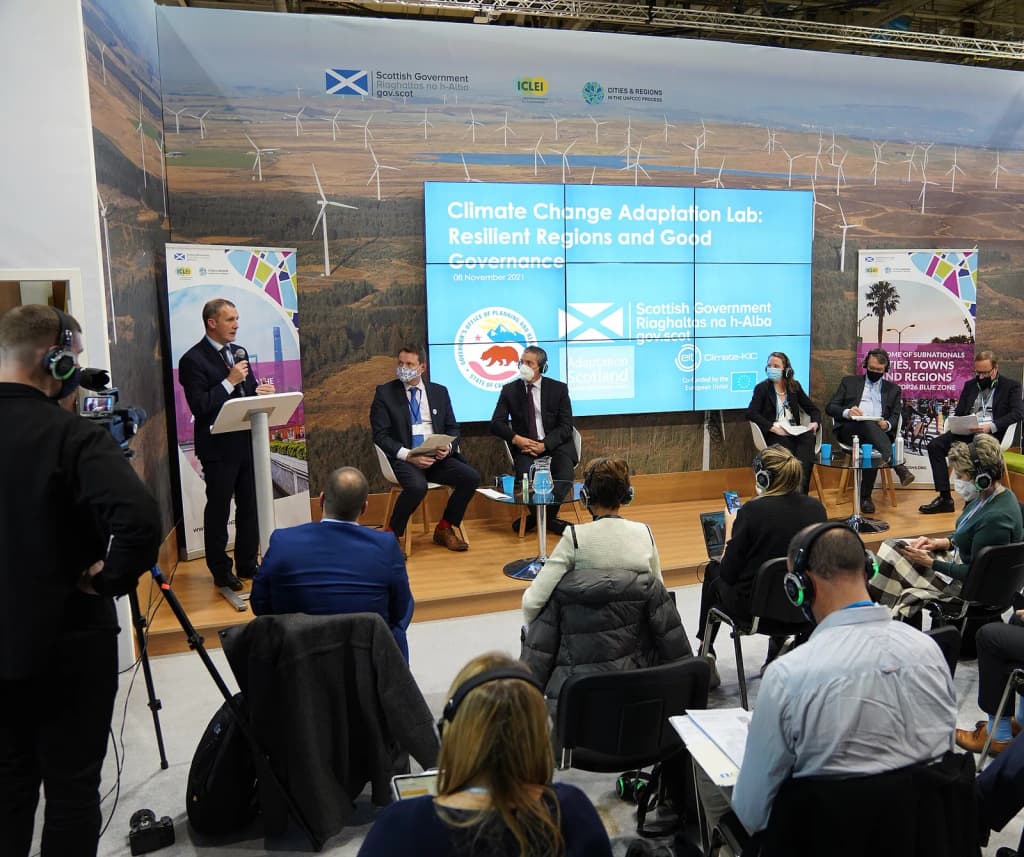 Michael Matheson delivers opening remarks at Scottish Government and California State Government’s joint event Resilient Regions and Good Governance: Climate Ch