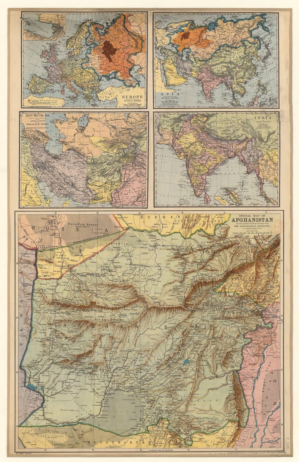 Sujet : Frontières Revendications territoriales Afghanistan Indes, Empire des -- Frontières -- Revendications territoriales Russie, Empire de -- Frontières -- R