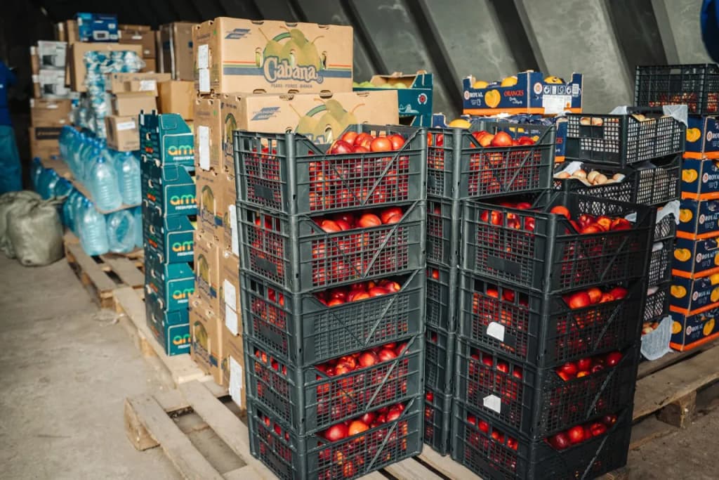 Warehouse with humanitarian aid to citizens. 2024.