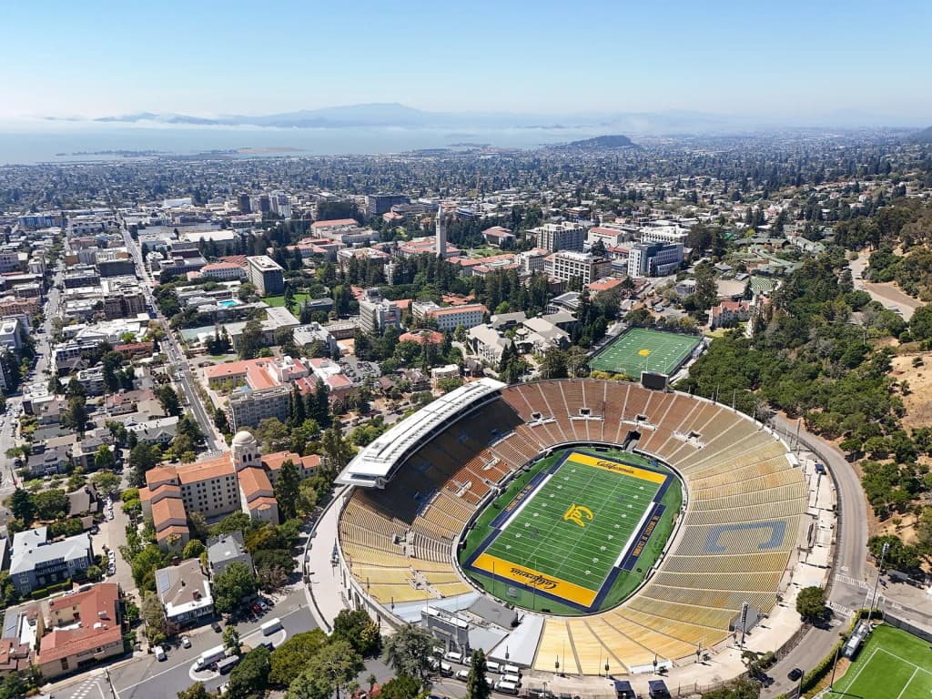 Aerial view of University of California Berkeley