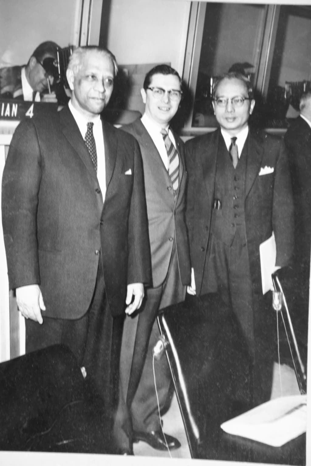 DR B R Sen, G H Aiken, U Thant On introduction of the World Food Program. Sept. 26, 1961