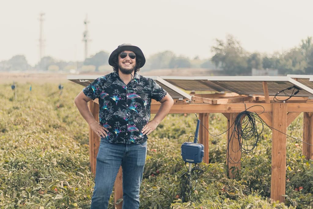 Agrivoltaics, the practice of putting solar panels over crops, has the potential to combine the production of agriculture and solar energy into one optimized, s