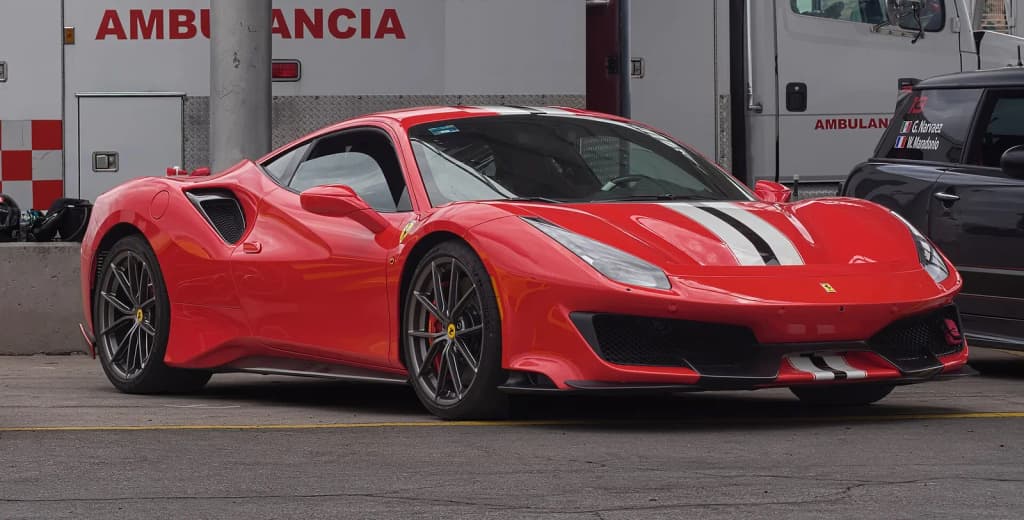 Ferrari 488, at racing circuit Miguel E. Abed, Puebla, Mexico