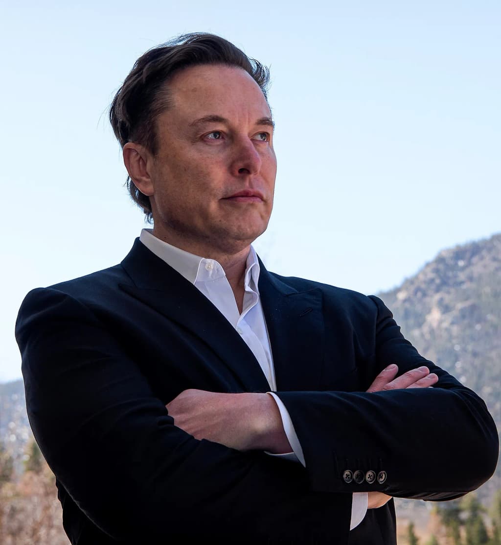 U.S. AIR FORCE ACADEMY, Colo. -- Tesla Inc. Chief Executive Officer Elon Musk after arriving outside of Arnold Hall for the Ira C. Eaker Distinguished Speaker P
