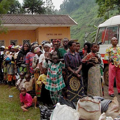 Rape has been used as a weapon of war in both the First Congo War and Second Congo War. Original caption states: "Photo: USAID/Leah Werchick; Rape victims who h