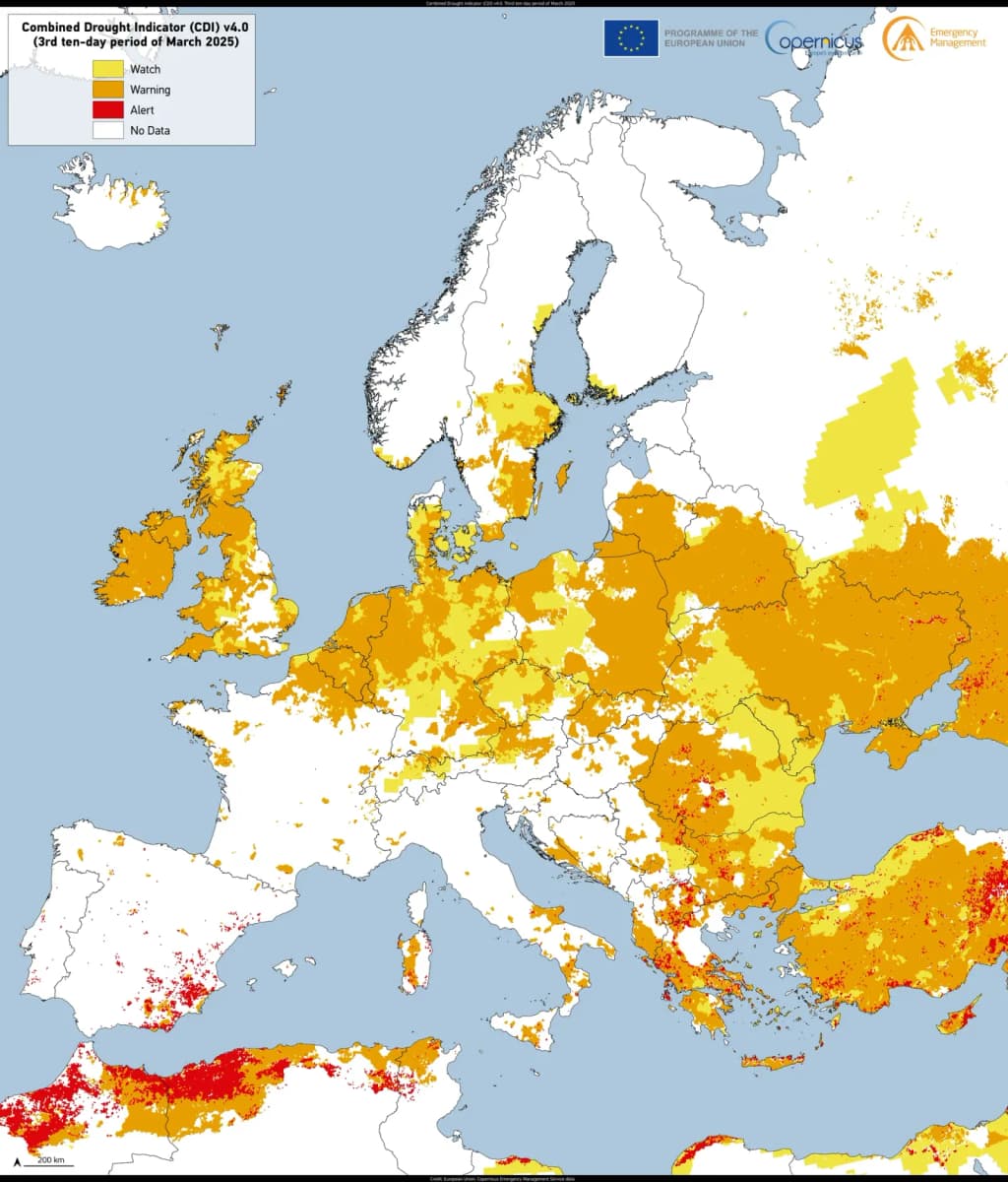 Warmer-than-average temperatures and little rainfall since the beginning of the year are worsening the impacts of drought across Europe, a new “Drought in Europ