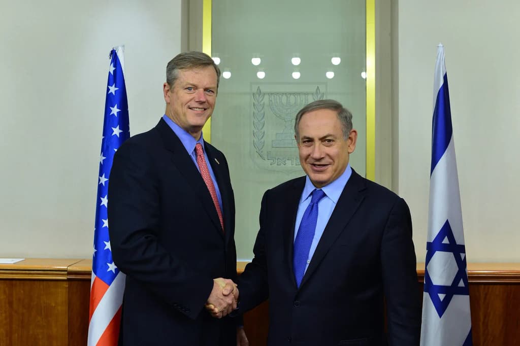 Governor Charlie Baker met on Monday, December 12, with Israeli Prime Minister Benjamin Netanyahu to to discuss the strong and unique relationship between Israe