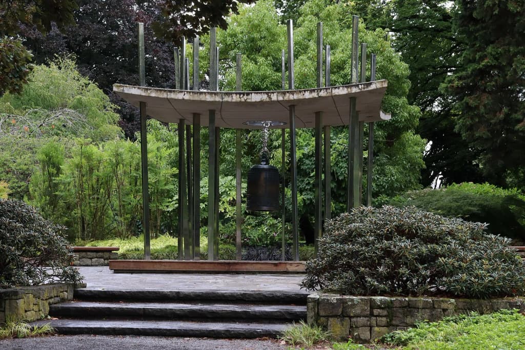 World Peace Bell pavillion, Christchurch Botanic Gardens from the south