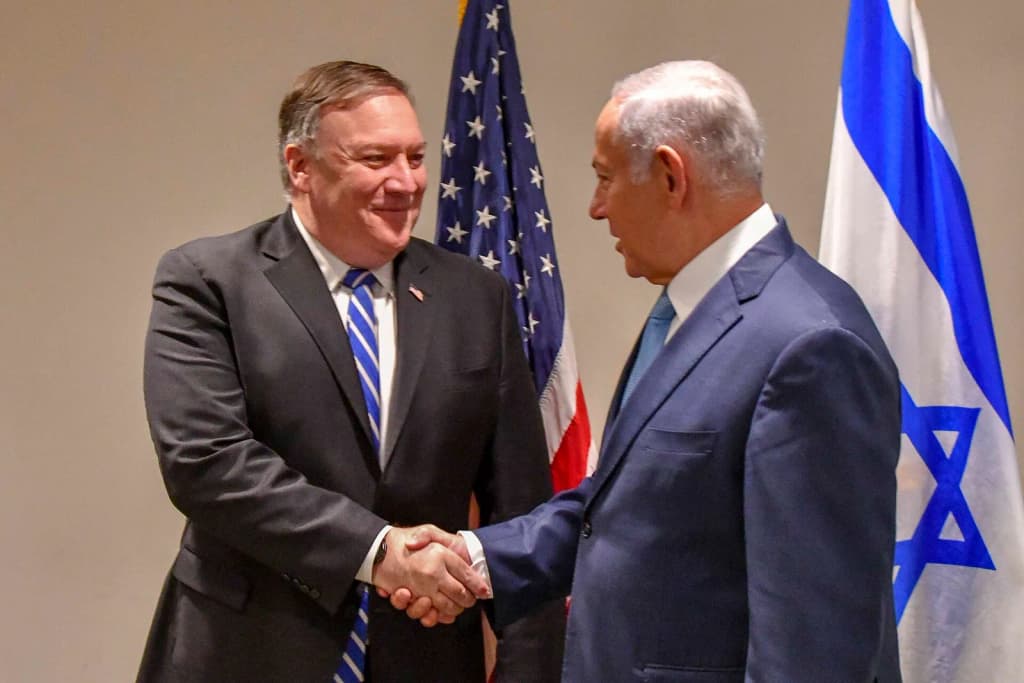 Secretary of State Michael R. Pompeo meets with meets with Israeli Prime Minister Benjamin Netanyahu at the United Nations, on the margins of the 73rd Session o