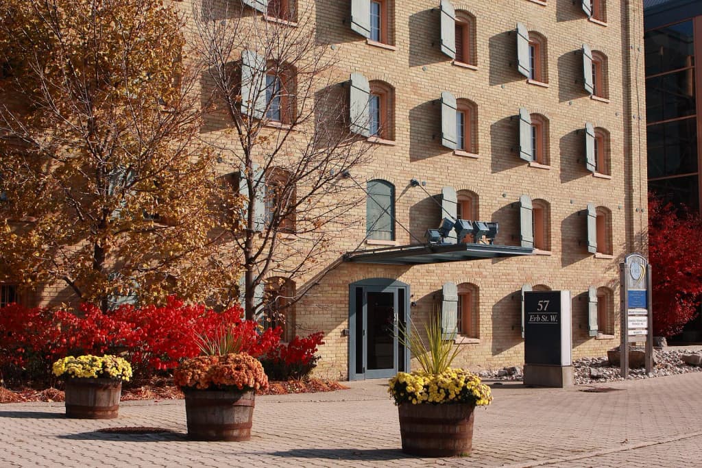 Entrance to the Centre for International Governance Innovation building in Waterloo, ON