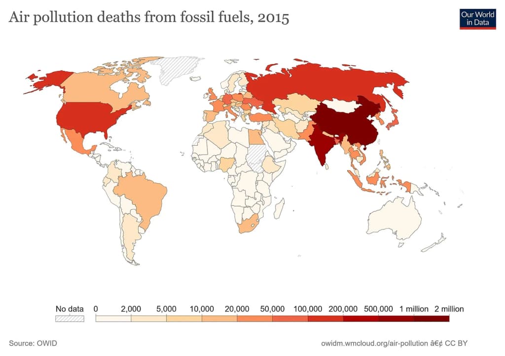 pollution deaths from fossil fuel