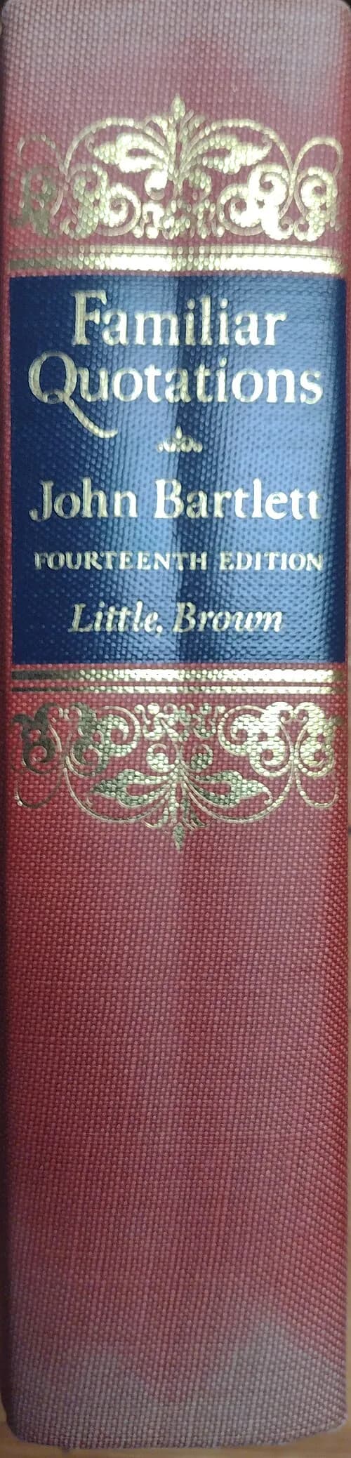 Bartlett's Familiar Quotations 14th edition spine