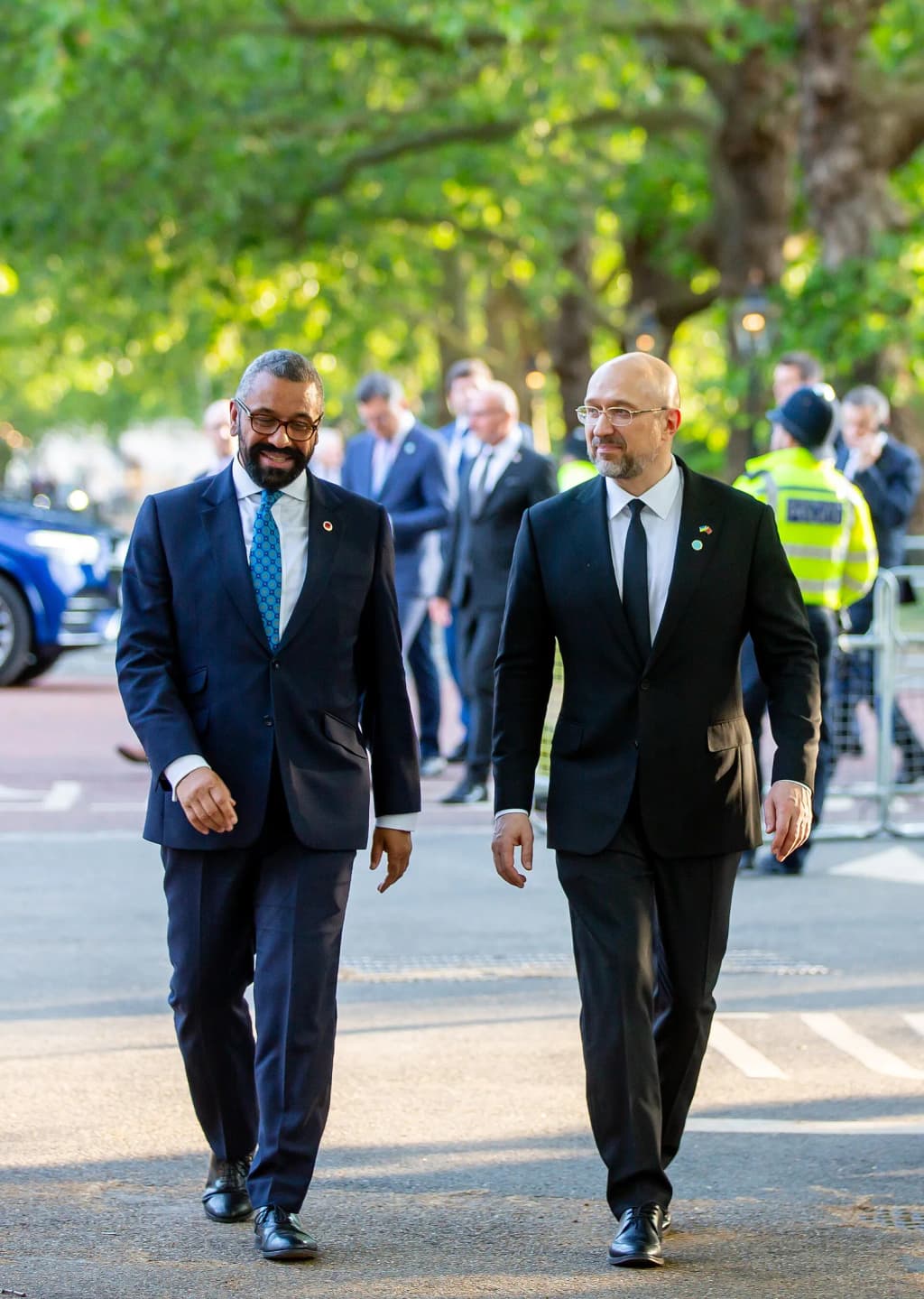 LONDON, UK. 20 June 2023. Foreign Secretary James Cleverly and Prime Minister of Ukraine Denys Shmyhal at a reception at St James Palace on the eve of the Ukrai