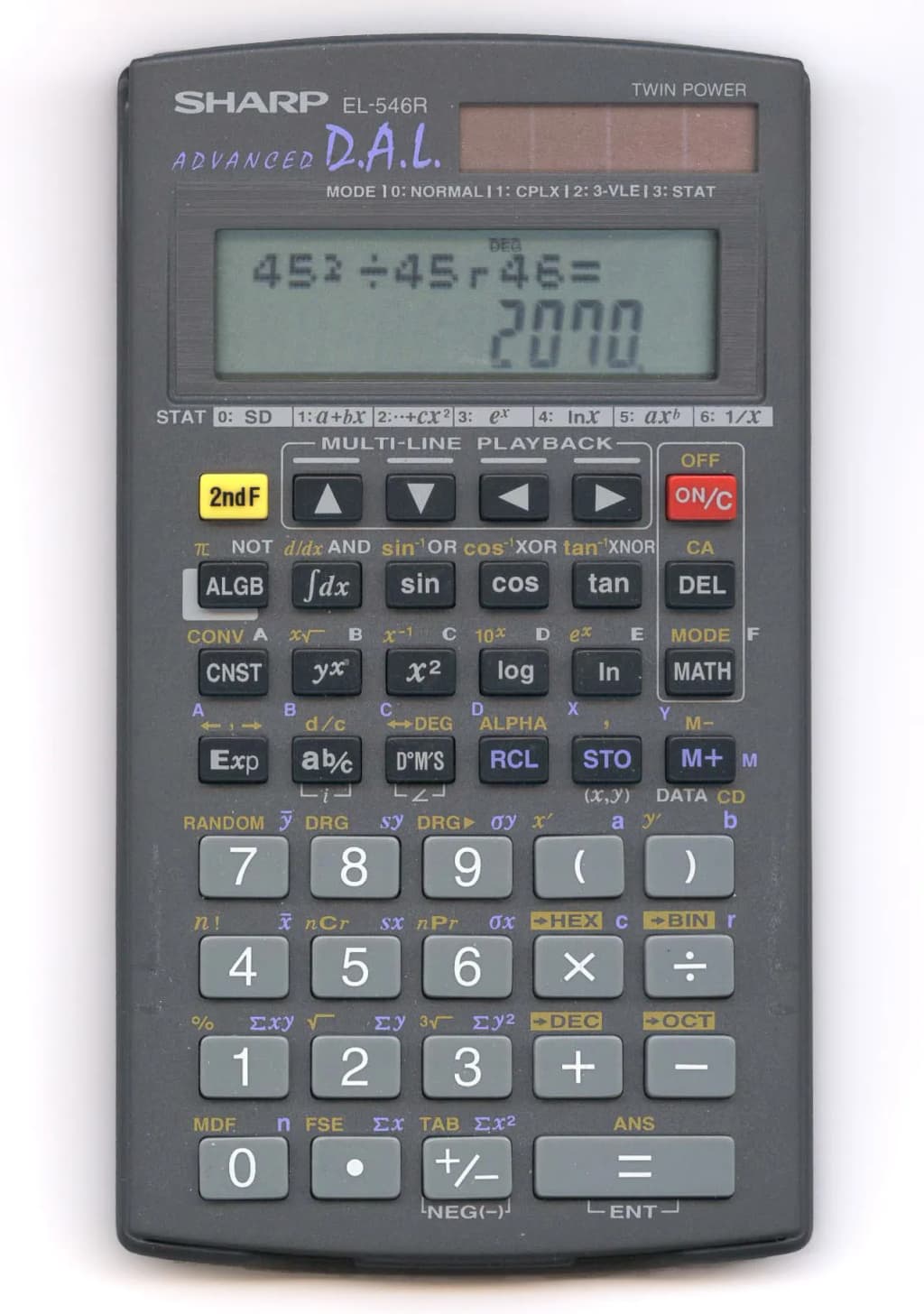 The Sharp EL-546R is a scientific-calculator, used in schools.