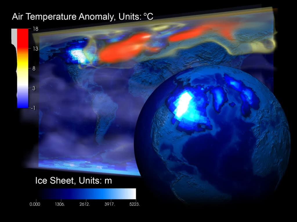 Assessing Transient Global Climate Response using the NCAR-CCSM3: Climate Sensitivity and Abrupt Climate Change. Simulations show deglaciation during Earth's mo