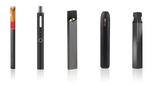 Various types of e-cigarettes