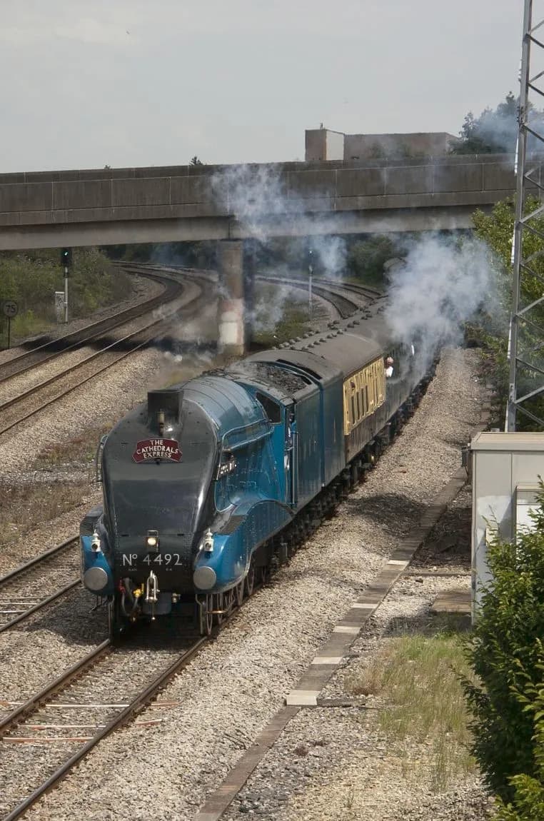 In disguise as 4492 Dominion of New Zealand , 60019 Bittern arriving at Cardiff