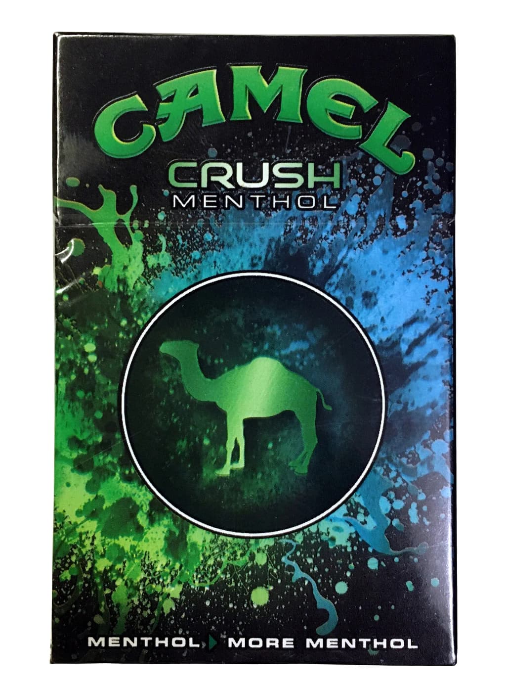 Camel Crush Menthol cigarette pack from US duty-free shop (2023)