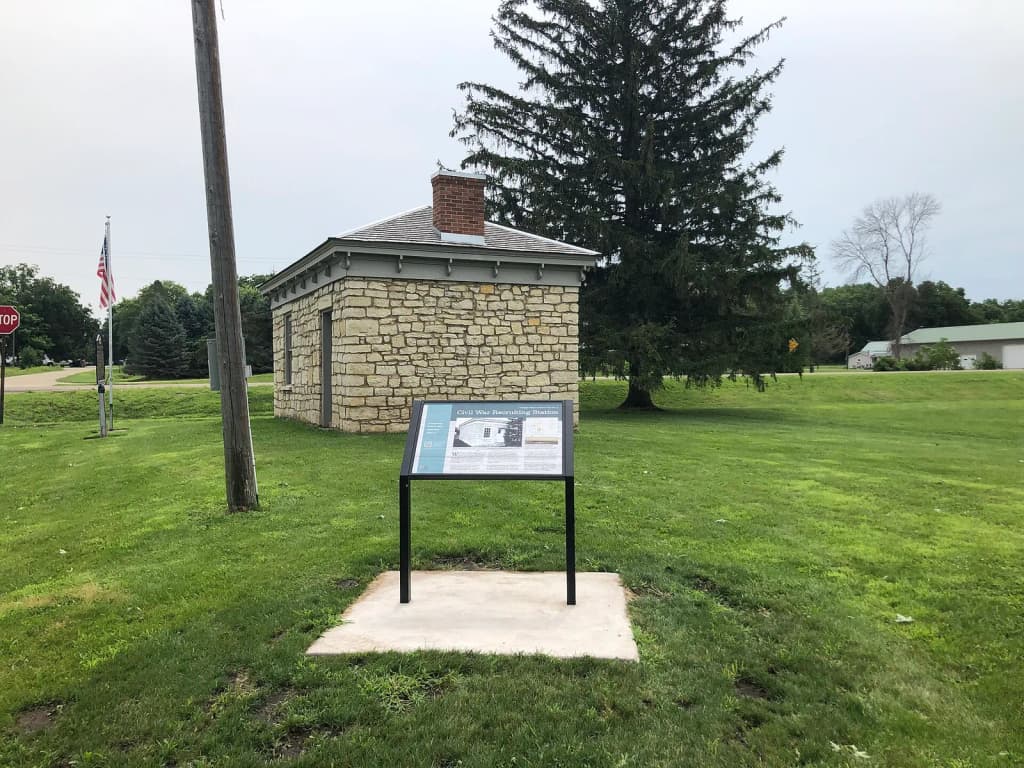 U.S. Civil War Recruiting Station Corner of 601st Street and 210 Avenue Wasioja, Minnesota