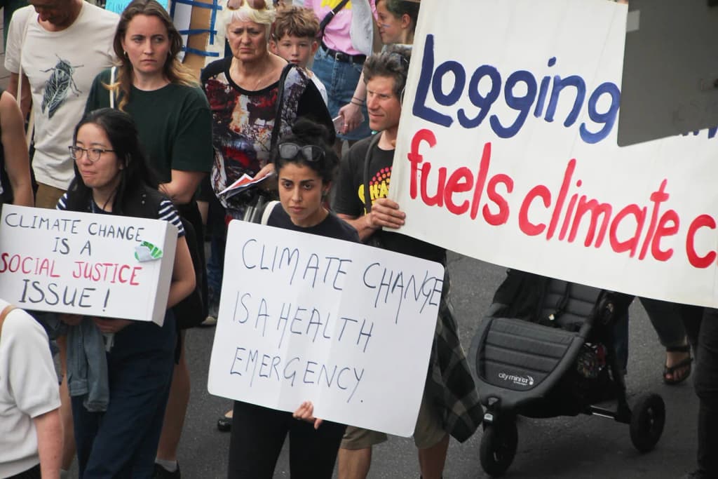 Melbourne Global climate strike on Sep 20, 2019 had well over 100,000 people attending in Treasury Gardens and a 1.2km march through the streets of Melbourne, b
